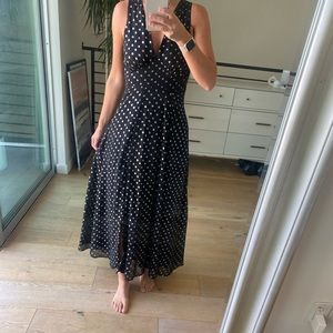 Yumi Kim Black and Gold polka dot dress size Small